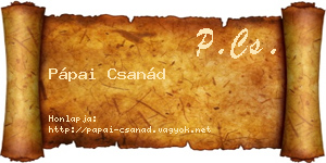 Pápai Csanád névjegykártya